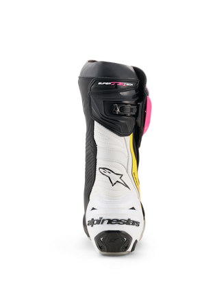 Alpinestars Supertech R V2 Boots - Black / Magenta / White / Yellow