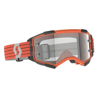 Scott Fury Motorcycle Goggle - Orange/Grey/ Clear Lens