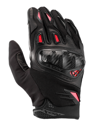 Ixon Rise Air 2 Motorcycle Gloves EN13594 - Black/Bright Red