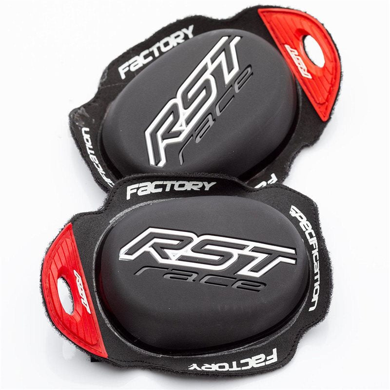 RST Factory Knee Sliders Reverse Velcro, Factory Suits Only - Red