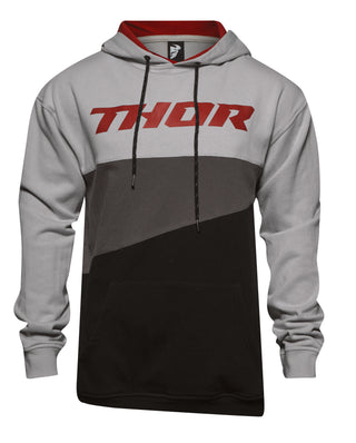 Thor S17 Main Event Fleece Hoodie - Grey/Burgundy