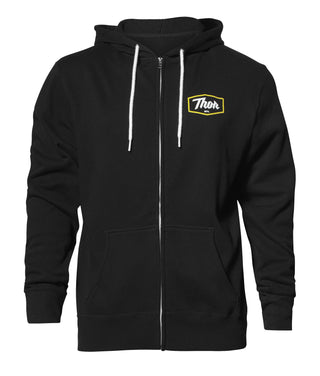 Thor S18 Script Zip Fleece Hoodie - Black