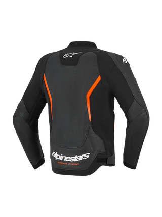 Alpinestars GP Force V2 Airflow Leather Jacket - Black / Fluro Red