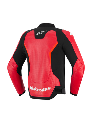 Alpinestars GP Force V2 Airflow Leather Jacket - Red / Fluro Red