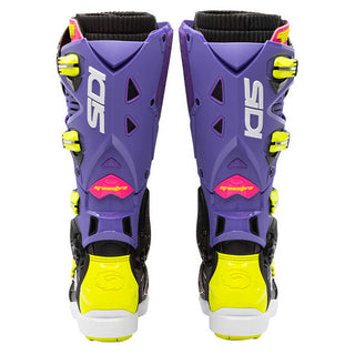 SIDI Crossfire 3 SRS Motorcycle Boots - Violet/Black/Fluro Yellow