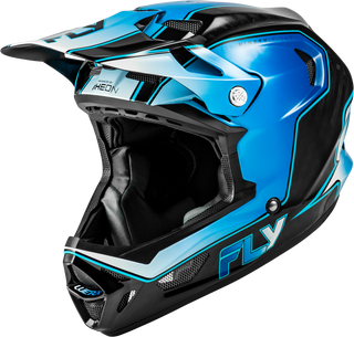 Fly Racing Werx-R MTB/BMX Flow Helmet - Black Carbon/Blue/White