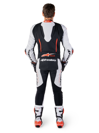 Alpinestars GPR7 1Pc Leather Suit - White Black Fluro Red