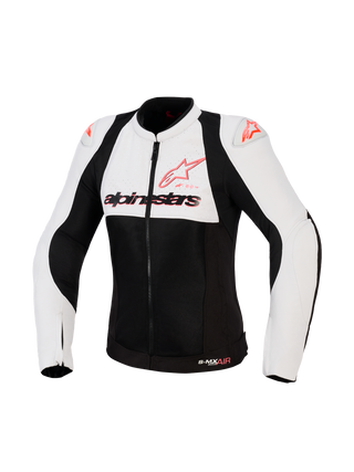Alpinestars Women's SMX Air Riding Jacket - Ice Gray / Black / Fluo Coral