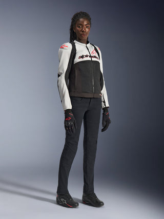 Alpinestars Women's SMX Air Riding Jacket - Ice Gray / Black / Fluo Coral