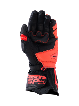 Alpinestars SP-9 Riding Gloves - Black / Fluo Red