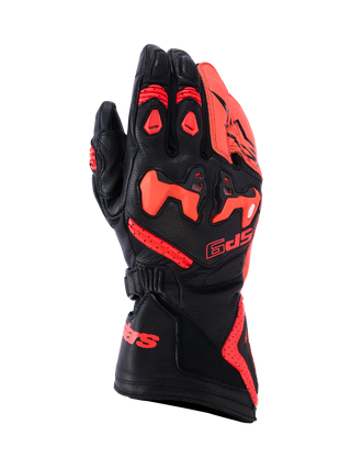 Alpinestars SP-9 Riding Gloves - Black / Fluo Red