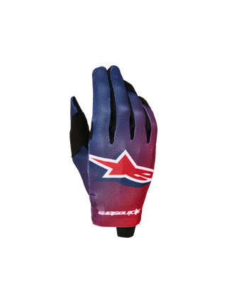 Alpinestars Youth Radar Gloves 2024-2027 - Fire Red Deep Blue