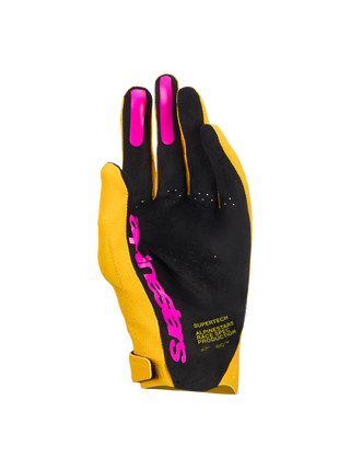 Alpinestars 2026 Supertech MX Gloves - Gold/Black/Pink Fluo