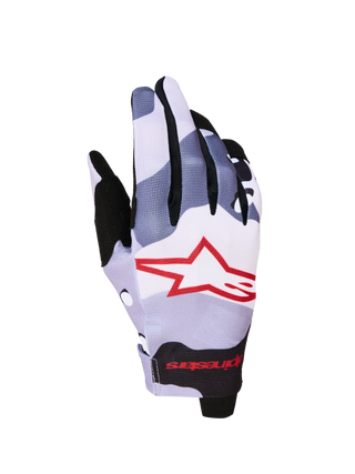 Alpinestars Radar Gloves 2024-2027 - Ash Gray Light Lilac Red Black