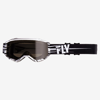 Fly Racing Zone W/C Goggle Black/White W/Dark Smoke Lens