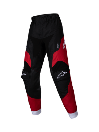 Alpineatsrs 2025 Kids Racer Veil Pants - Black Bright Red