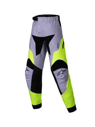 Alpineatsrs 2025 Kids Racer Veil Pants - Gray Fluro Yellow