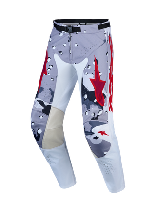Alpinestars 2027 Racer Air Lone Pants - Gray Camo / White / Fire Red