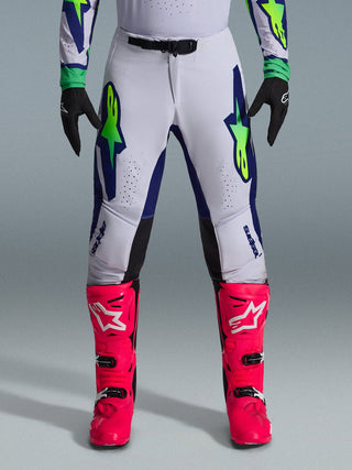 Alpinestars 2026 Supertech Vista Pants -Light Gray/Yellow Fluro/Blue