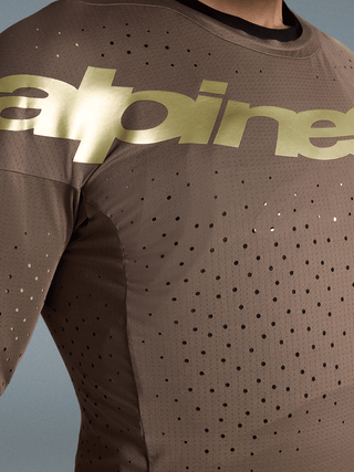 Alpinestars Supertech Air Gold Limited Edition Jersey - Earth Brown / Gold