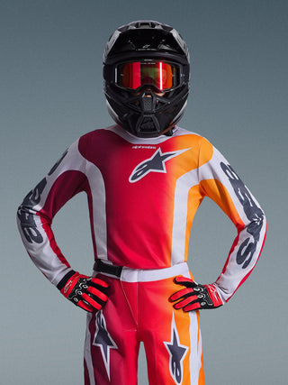 Alpinestars 2026 Youth Fluid Portl Jersey - Red/Light Gray/Dark Gray