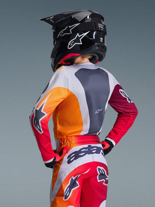 Alpinestars 2026 Youth Fluid Portl Jersey - Red/Light Gray/Dark Gray