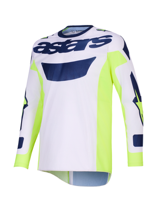 Alpinestars 2026 Racer Air Riway Jersey - Light Gray/ Fluro Yellow/Blue