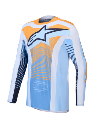 Alpinestars Techstar Maven Jersey 2027 - Dust Blue Tangerine Black
