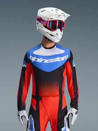 Alpinestars 2026 Techstar Knif Jersey - Orange/Black/Ucla Blue