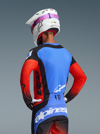 Alpinestars 2026 Techstar Knif Jersey - Orange/Black/Ucla Blue