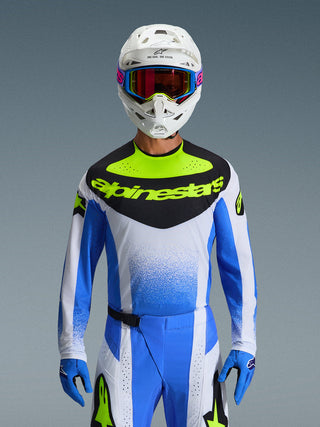 Alpinestars 2026 Techstar Knif Jersey - Ucla Blue/Black/Yellow Fluro