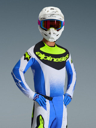 Alpinestars 2026 Techstar Knif Jersey - Ucla Blue/Black/Yellow Fluro