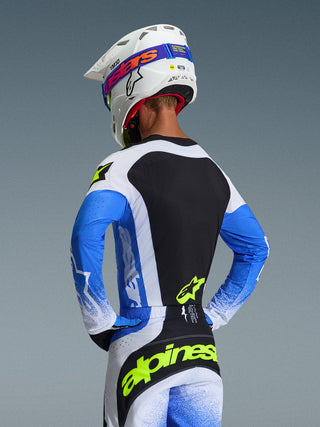 Alpinestars 2026 Techstar Knif Jersey - Ucla Blue/Black/Yellow Fluro