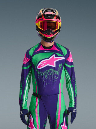 Alpinestars 2026 Techstar Nomur Jersey - Deep Purple/Green/ Fluro Pink