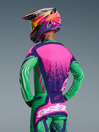 Alpinestars 2026 Techstar Nomur Jersey - Deep Purple/Green/ Fluro Pink