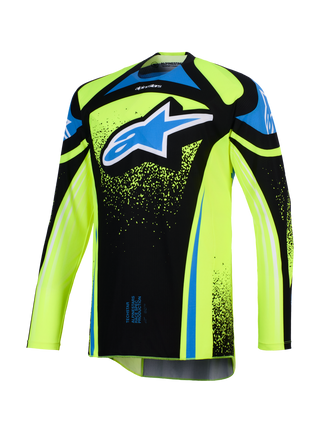 Alpinestars 2026 Techstar Nomur Jersey - Dark Navy/Fluro Yellow/Ucla Blue