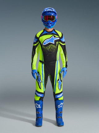 Alpinestars 2026 Techstar Nomur Jersey - Dark Navy/Fluro Yellow/Ucla Blue