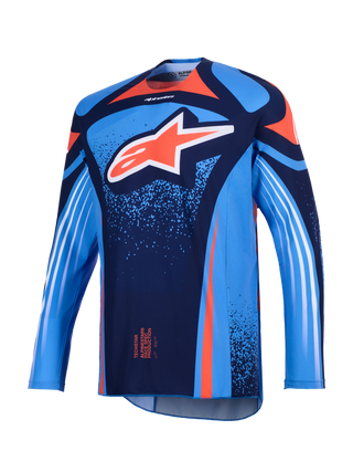 Alpinestars 2026 Techstar Nomur Jersey - Dark Navy/Orange/Ucla Blue