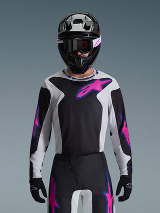 Alpinestars 2026 Fluid Grid Jersey - Black/Light Gray/Purple