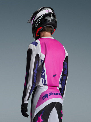 Alpinestars 2026 Fluid Grid Jersey - Black/Light Gray/Purple