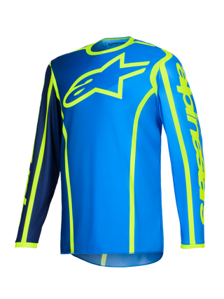 Alpinestars 2026 Fluid Apex Jersey - Blue/Fluro Yellow
