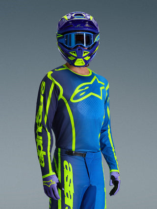 Alpinestars 2026 Fluid Apex Jersey - Blue/Fluro Yellow