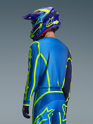 Alpinestars 2026 Fluid Apex Jersey - Blue/Fluro Yellow