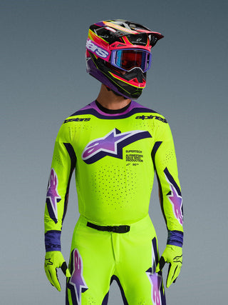 Alpinestars 2026 Supertech Vista Jersey - Yellow/Purple/Black