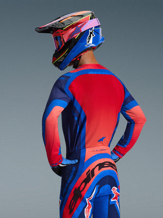 Alpinestars 2026 Supertech Vista Jersey - Dark Navy/Hot Coral/Cobalt
