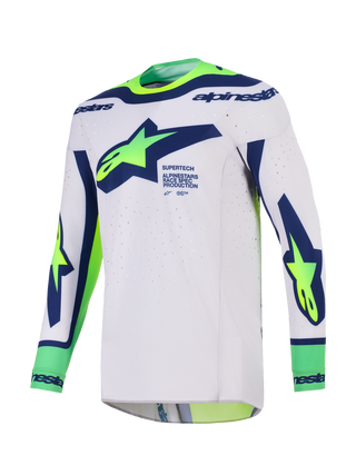 Alpinestars 2026 Supertech Vista Jersey - Light Gray/Fluro Yellow/Blue