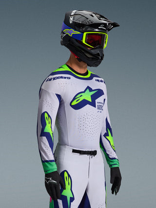Alpinestars 2026 Supertech Vista Jersey - Light Gray/Fluro Yellow/Blue