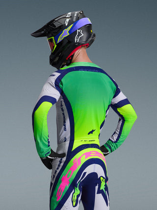 Alpinestars 2026 Supertech Vista Jersey - Light Gray/Fluro Yellow/Blue