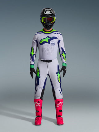 Alpinestars 2026 Supertech Vista Jersey - Light Gray/Fluro Yellow/Blue