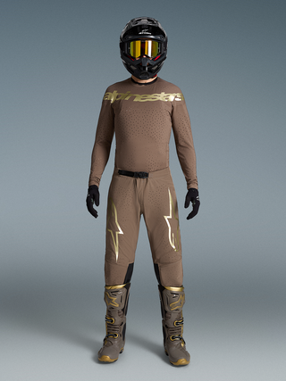 Alpinestars Supertech Air Gold LE Pants - Earth Brown / Gold